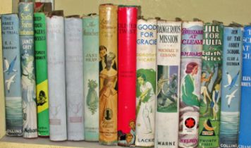 A library of 1940s/50s girls' novels with dust jackets together with Oliver Twist and Little