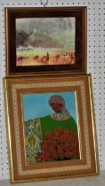 Two framed works, to include: Patricia Bott Allen (b.1911) - 'He Walks Among the Treetops and is