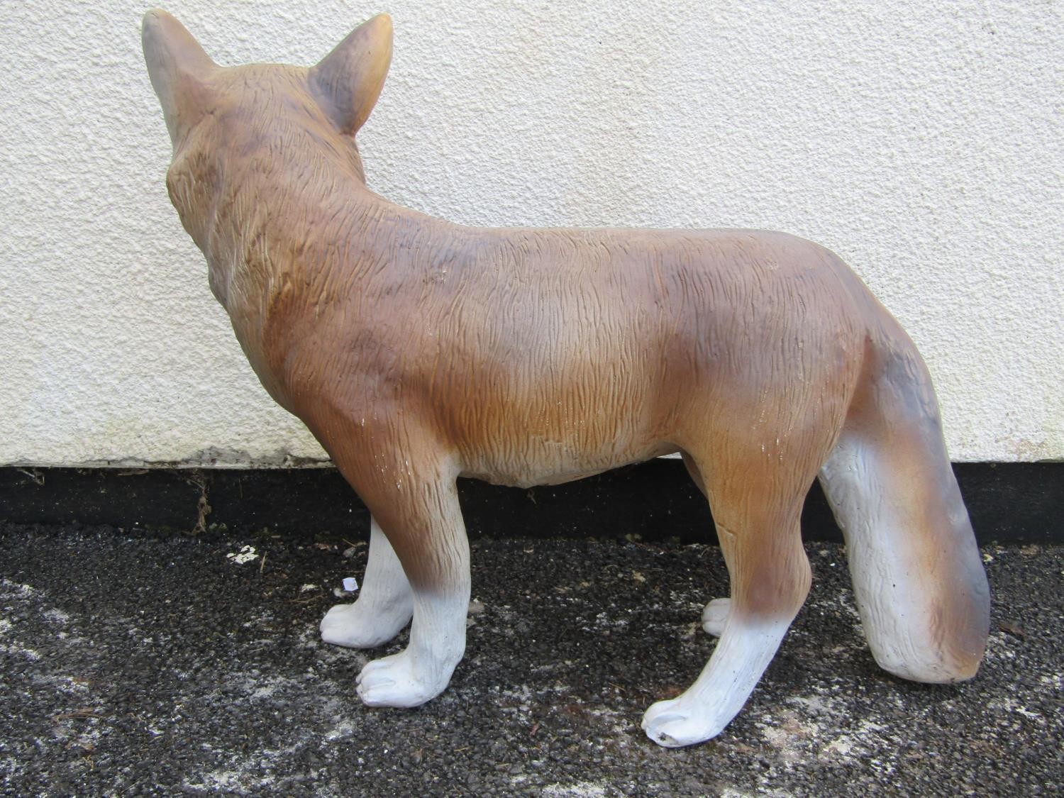 A composite model/ornament in the form of a standing fox 53 cm high x 60 cm long approximately - Image 2 of 2