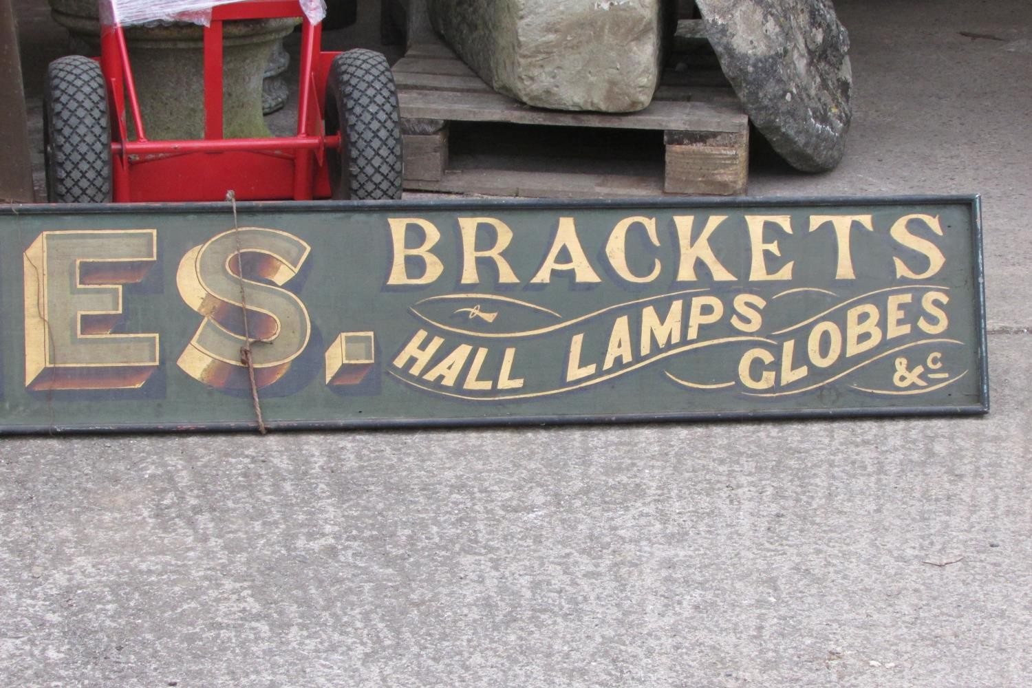 A large and impressive Edwardian advertising board with original painted and gilt finish ‘S. - Image 5 of 6
