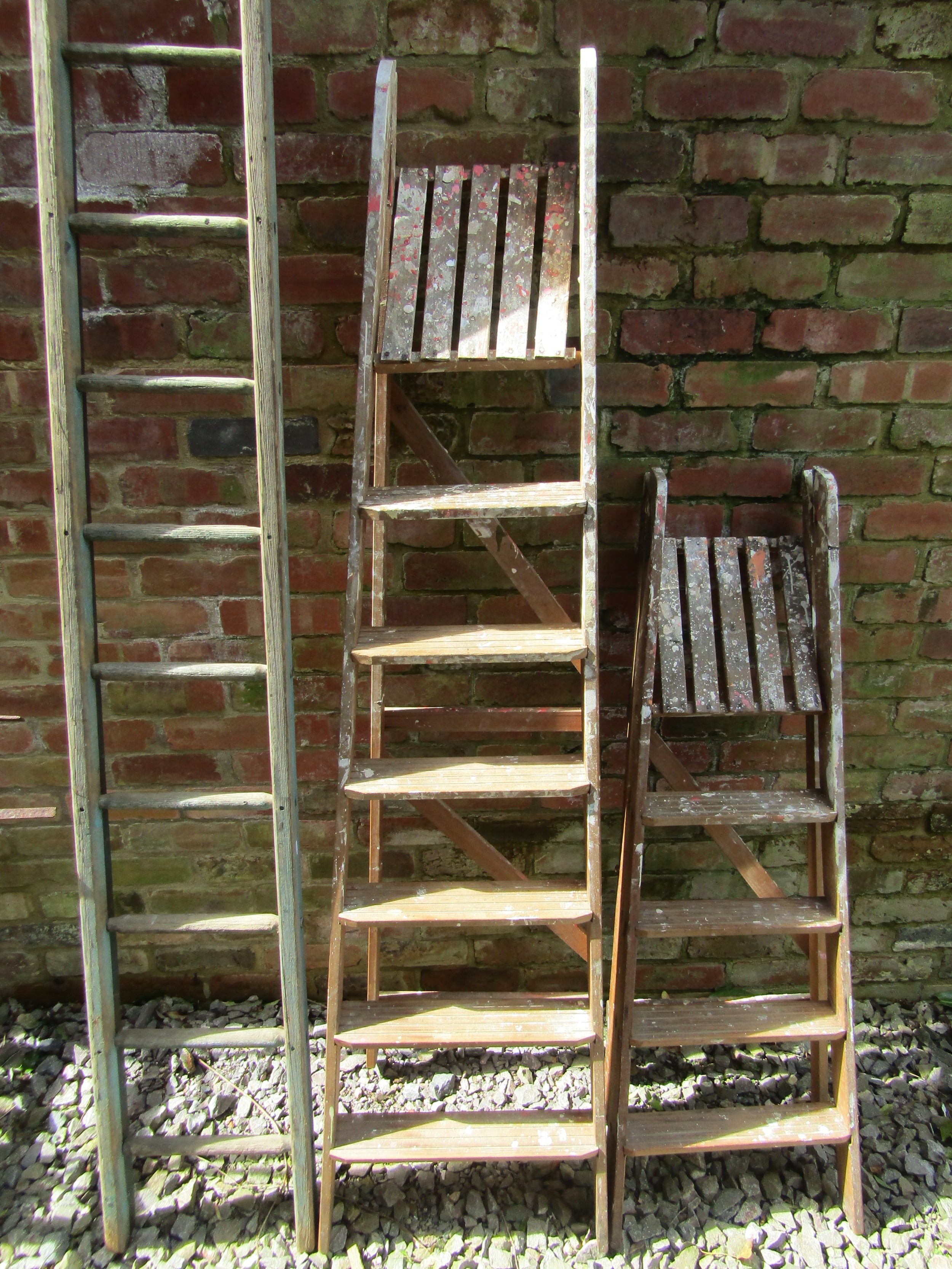 Two vintage decorators step ladders, plus one other (3) (for display purposes only) - Image 2 of 2