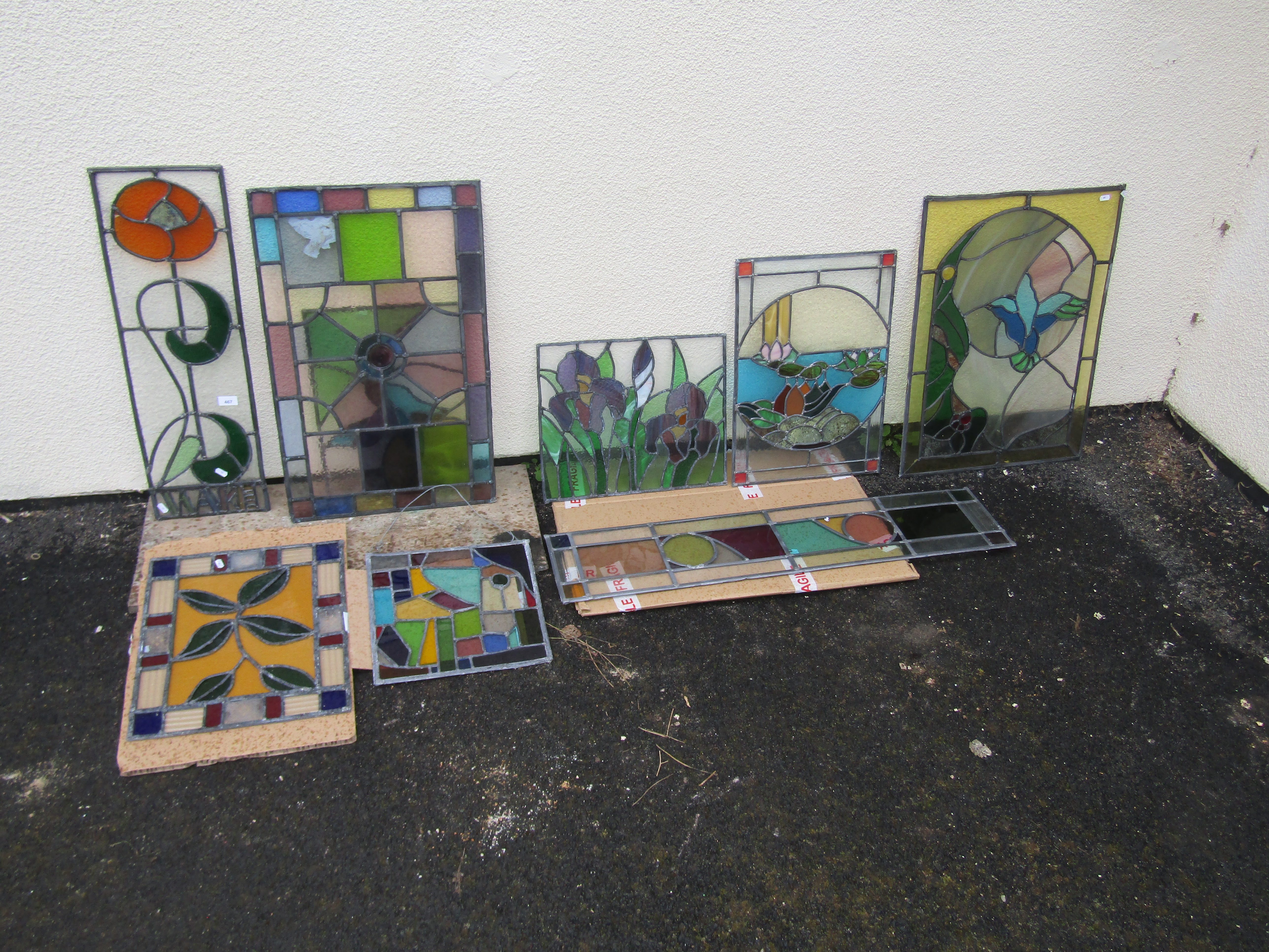 Collection of stained glass, varying sizes - Image 2 of 9