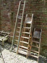 Two vintage decorators step ladders, plus one other (3) (for display purposes only)