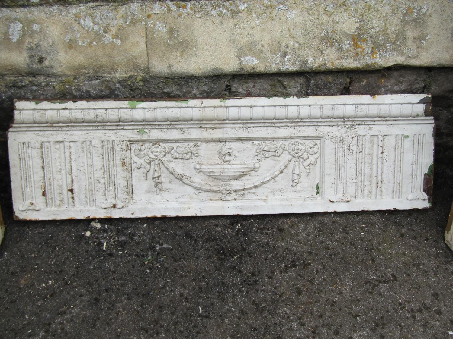 A Victorian cast iron fire surround with painted finish - Image 3 of 7