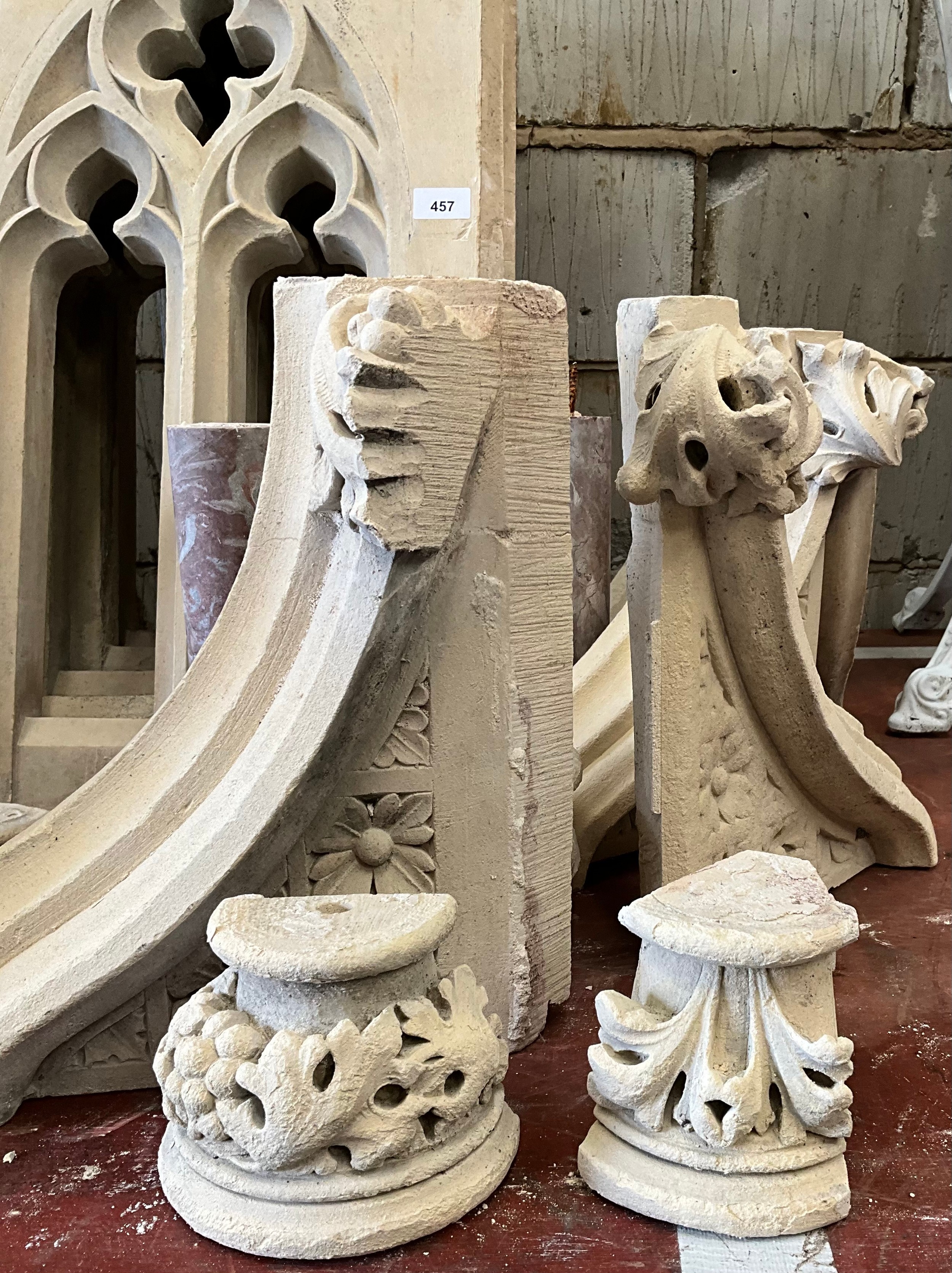 Architectural salvage interest: A selection of good 19th century continental carved natural stone - Image 3 of 5