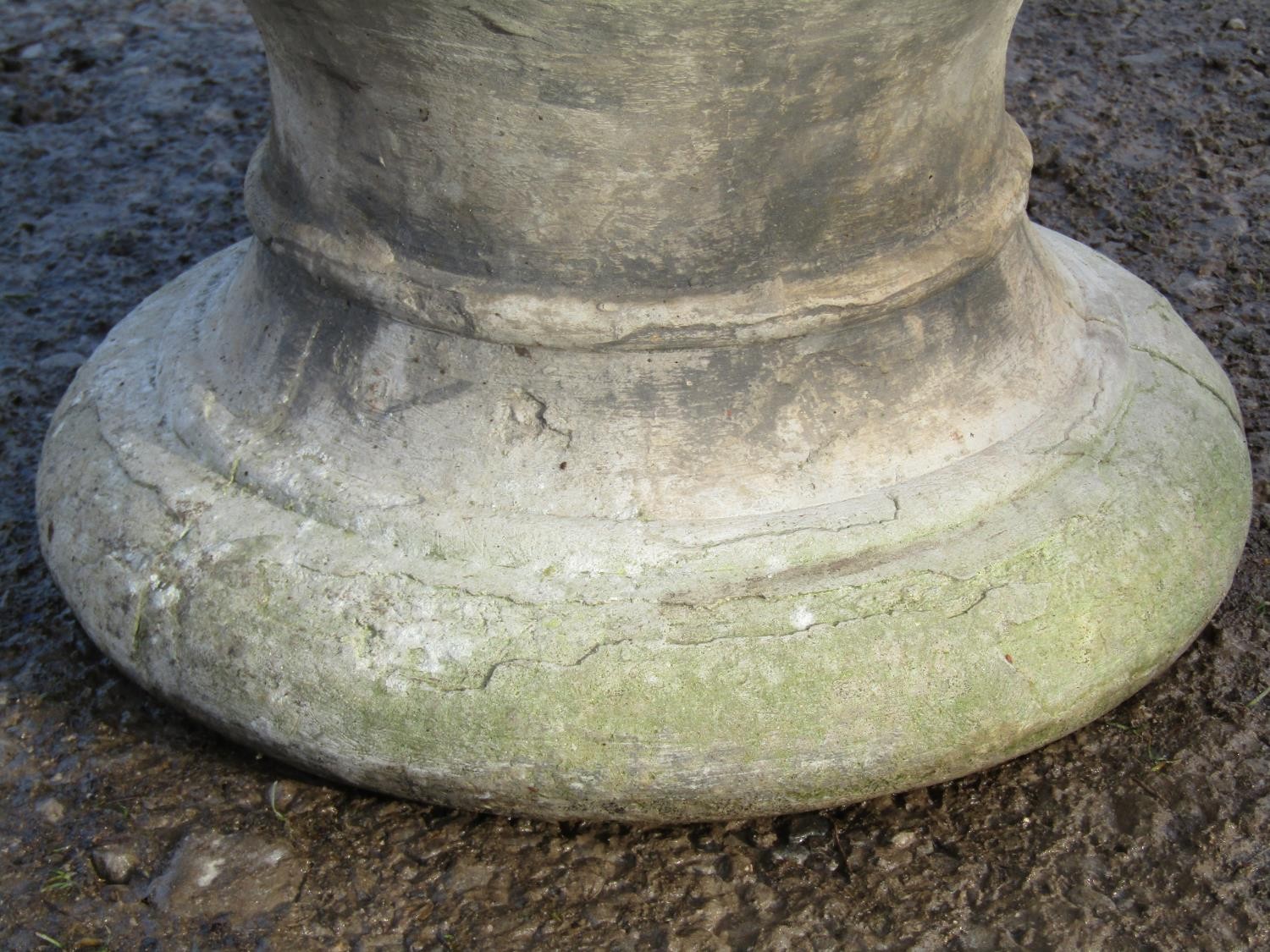 A Henri Studios weathered cast composition stone three sectional garden water feature/fountain, - Image 5 of 6