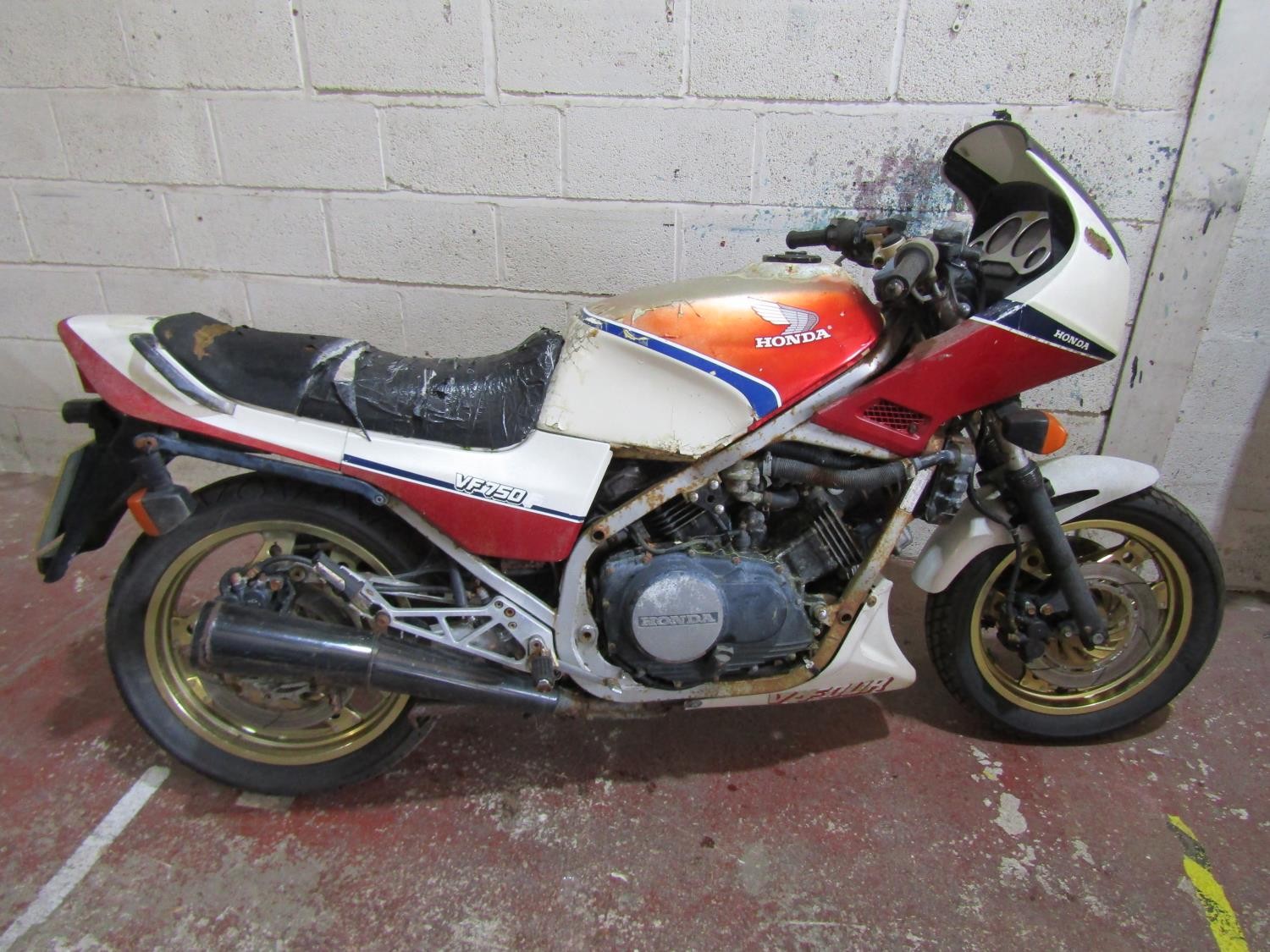A Honda VF750 V-Twin motorcycle, registration number A25 TWA (no V5C logbook present) Sold without
