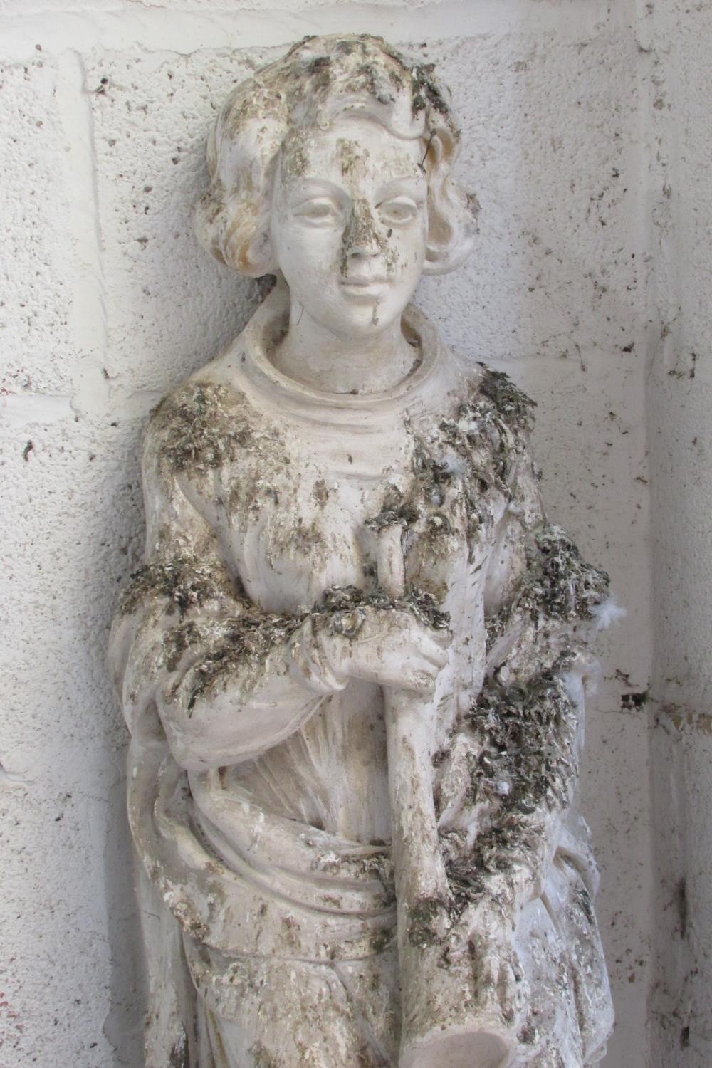 A decorative composition (to simulate white marble) figure in the form of a medieval court - Image 4 of 4