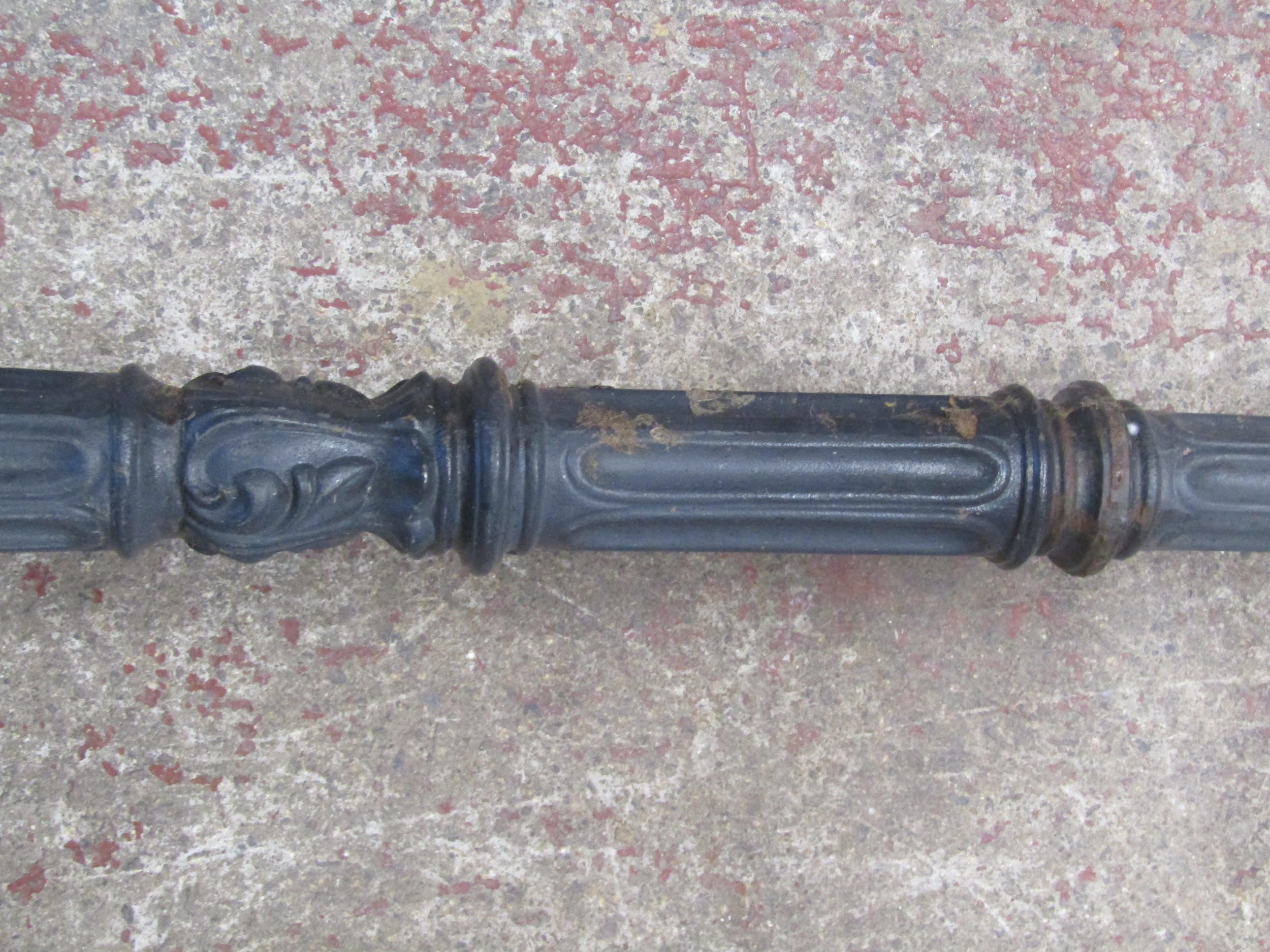 A Victorian style cast iron and alloy street lamp post with tapered cylindrical lantern, approx - Image 8 of 8