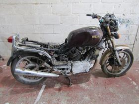 A Yamaha TR1 1000cc V-Twin motorcycle, registration number A486 WAX, sold with V5C logbook, date