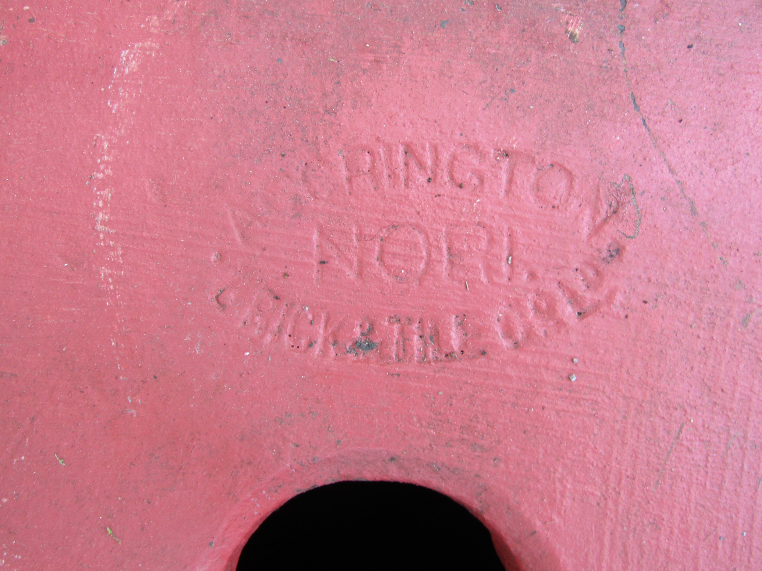 Accrington Brick Company Ltd painted and weathered terracotta garden urn, the circular bowl with - Image 6 of 6