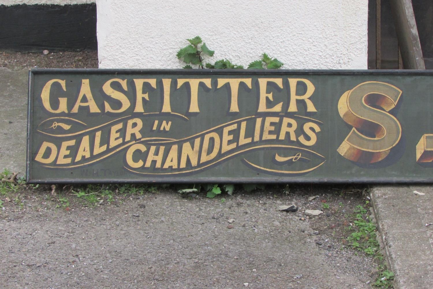 A large and impressive Edwardian advertising board with original painted and gilt finish ‘S. - Image 3 of 6