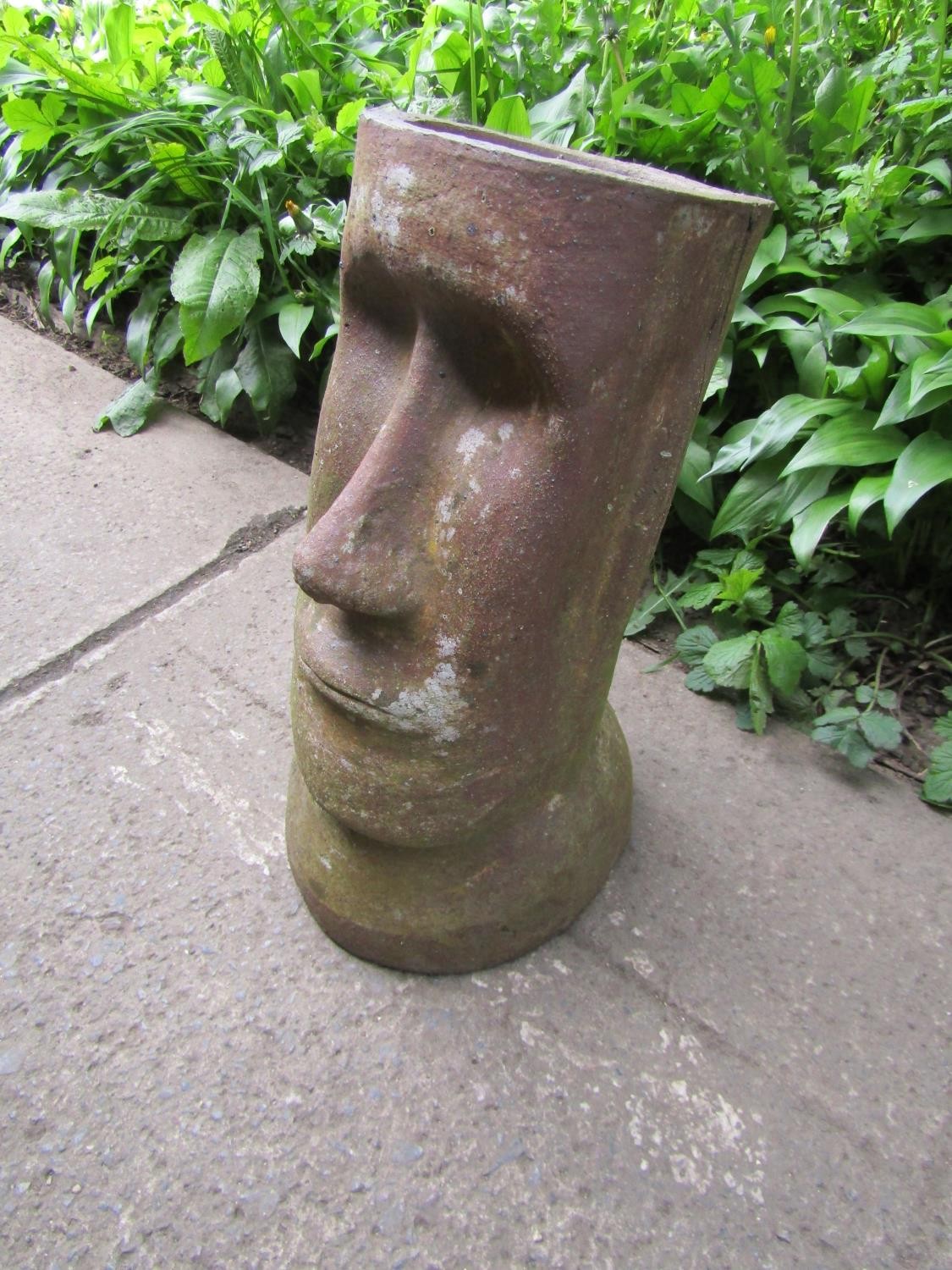 A mixed collection of planters and decorative effects to include a simulated Campana urn, moulded - Image 5 of 6