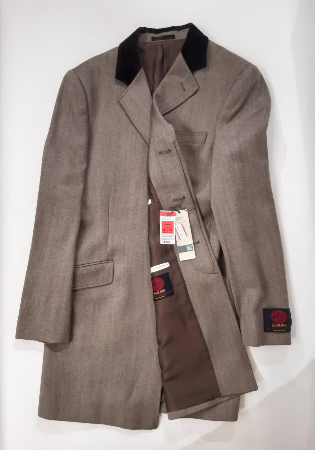 4 good quality men's coats like new with tags including coats by Jaeger XL, Christiano Baldinucci - Image 4 of 4