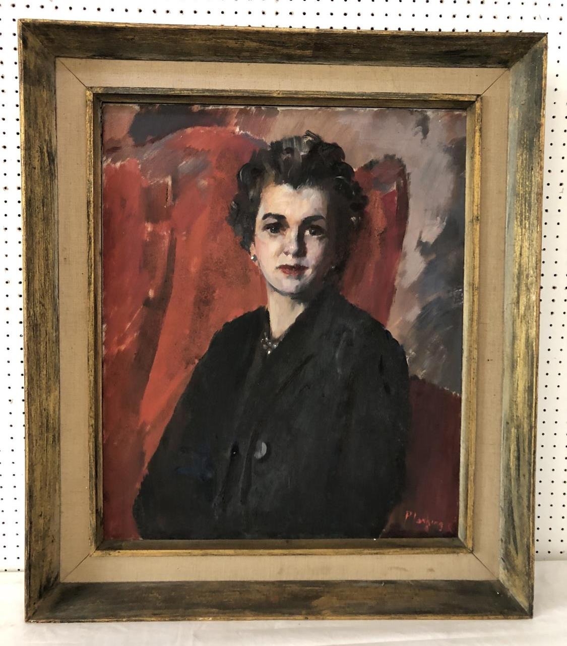 Portrait of a lady, c.1950, signed 'Patrick Larking' lower right, oil on canvas, 61 x 52 cm,
