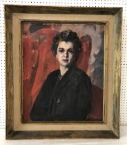 Portrait of a lady, c.1950, signed 'Patrick Larking' lower right, oil on canvas, 61 x 52 cm,