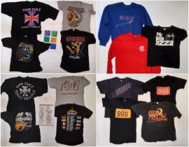 12 tour T shirts from the 1980's-90's for bands/ tours including The Cult (Sonic Temple), Meatloaf