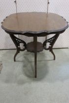 A pie crust top table together with Indian octagonal table