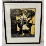 After Pablo Picasso (1881-1973) - 'De Femme Au Chapeau Orne', print in colours, mounting dimensions: