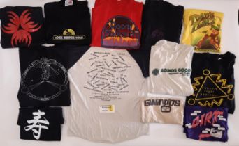 A collection of approx 39 vintage T shirts mainly advertising American music venues, including