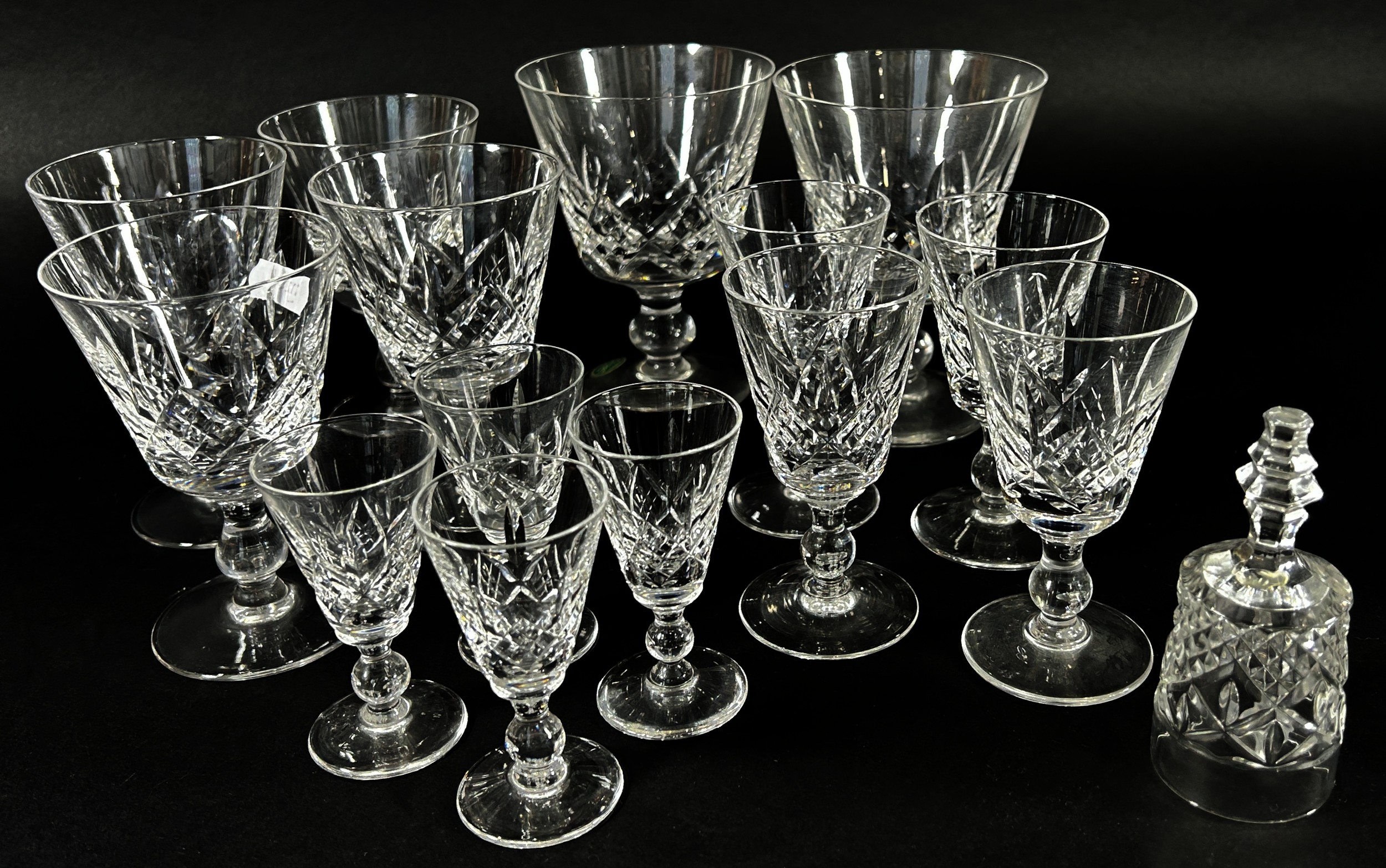 A good suite of Stuart Crystal glass ware including wine glasses, brandy, tumblers, sherry,
