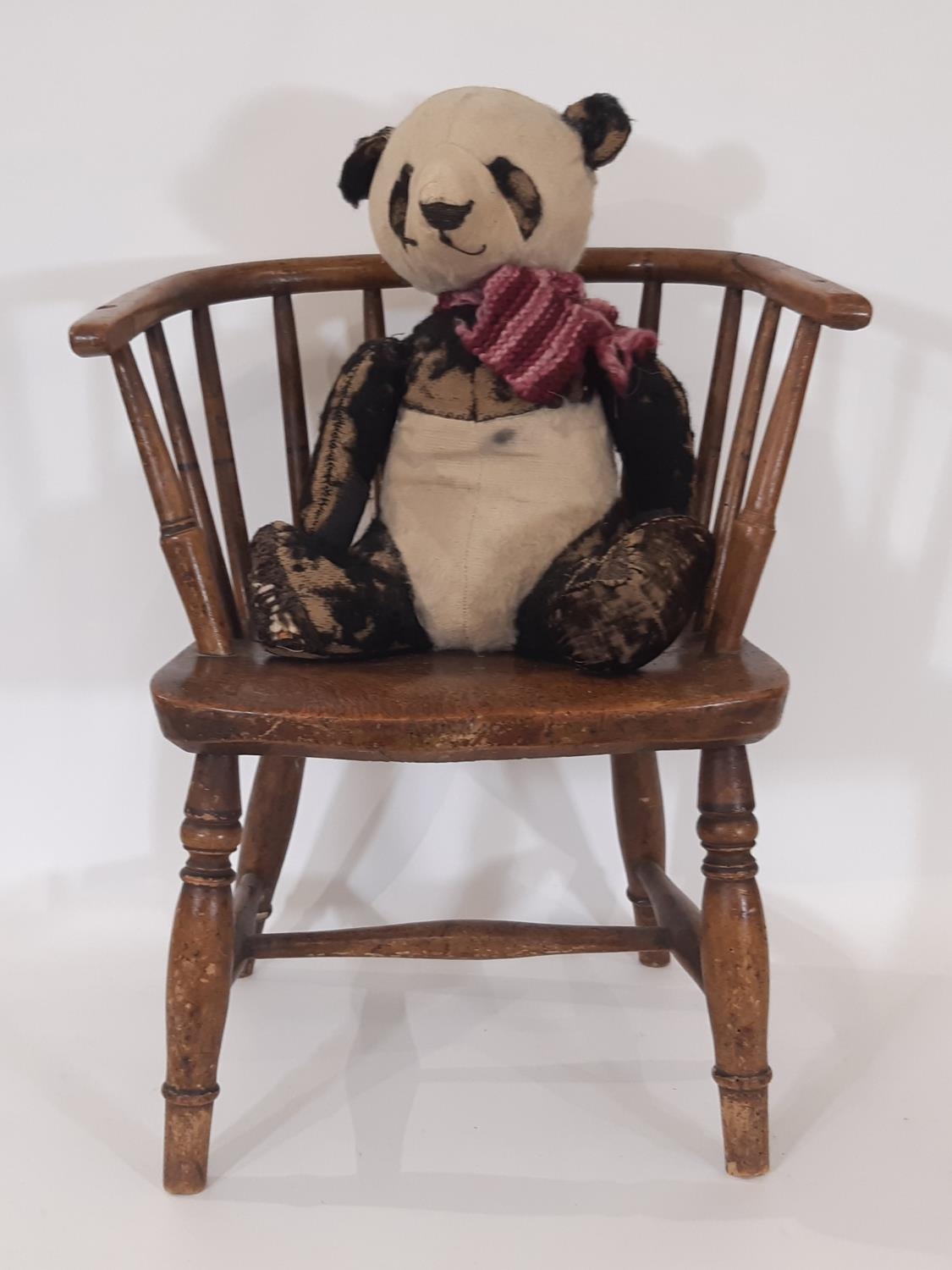 An early 19th century child's chair made by Ingrams of London height 45cm together with a vintage