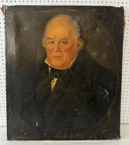 British School, Early 19th Century - Portrait of a Gentleman, quarter-length with oval border,