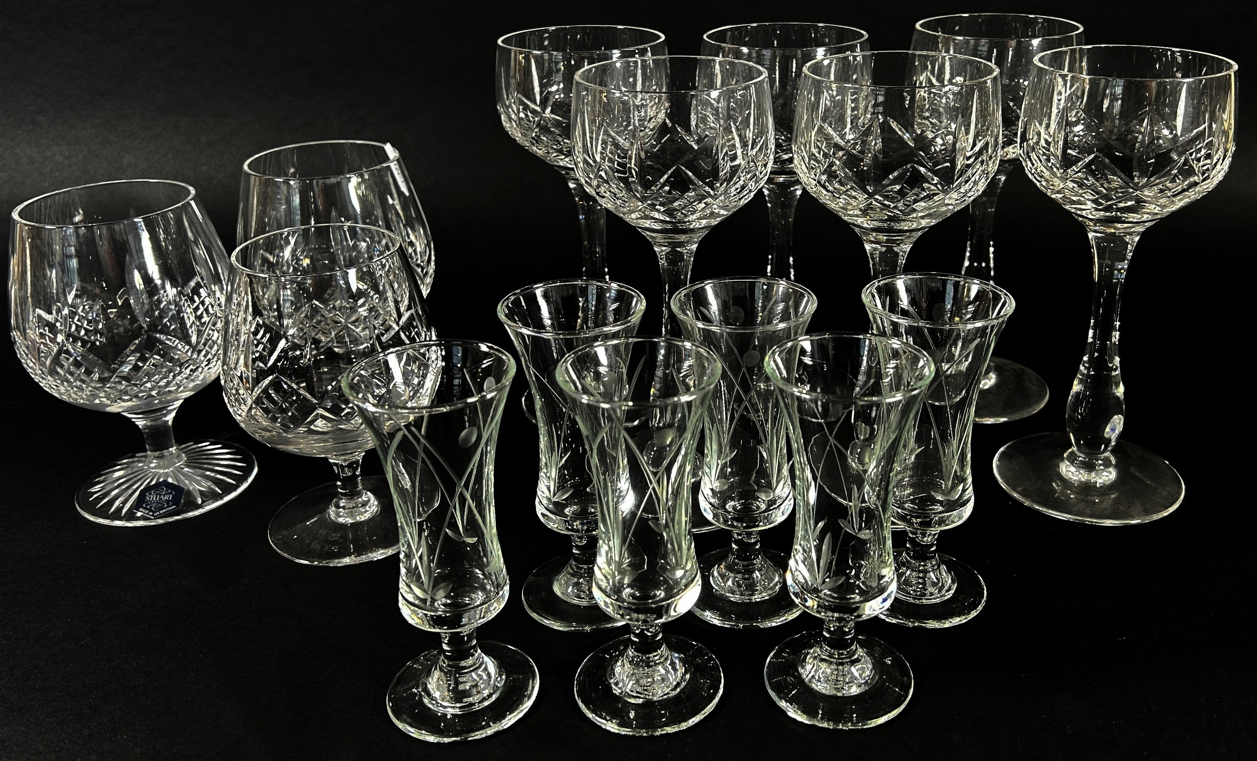 A good suite of Stuart Crystal glass ware including wine glasses, brandy, tumblers, sherry, - Image 3 of 4