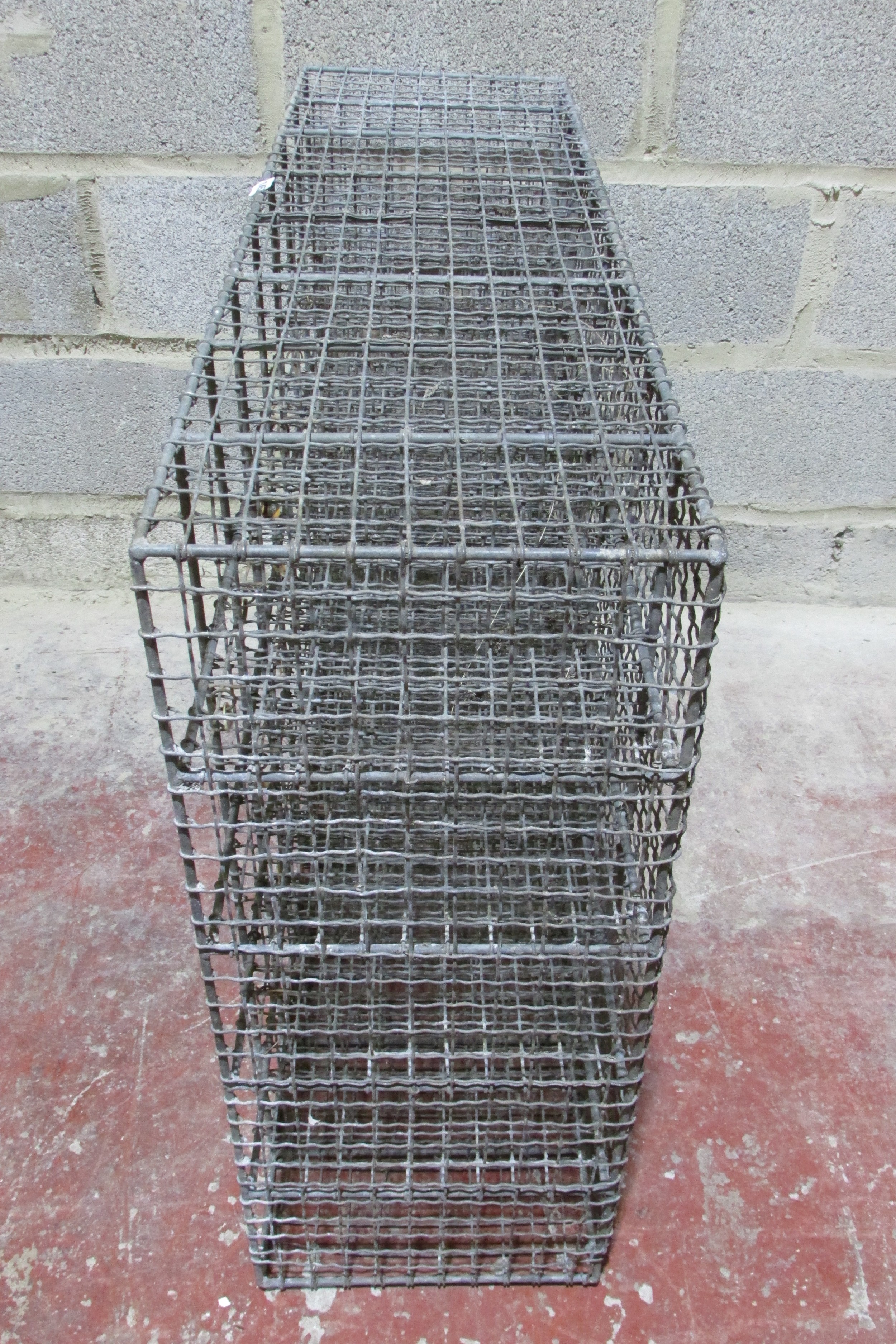 A pair of heavy gauge vintage galvanised wirework shoe racks, each to hold 20 pairs, 77cm high x - Image 4 of 5