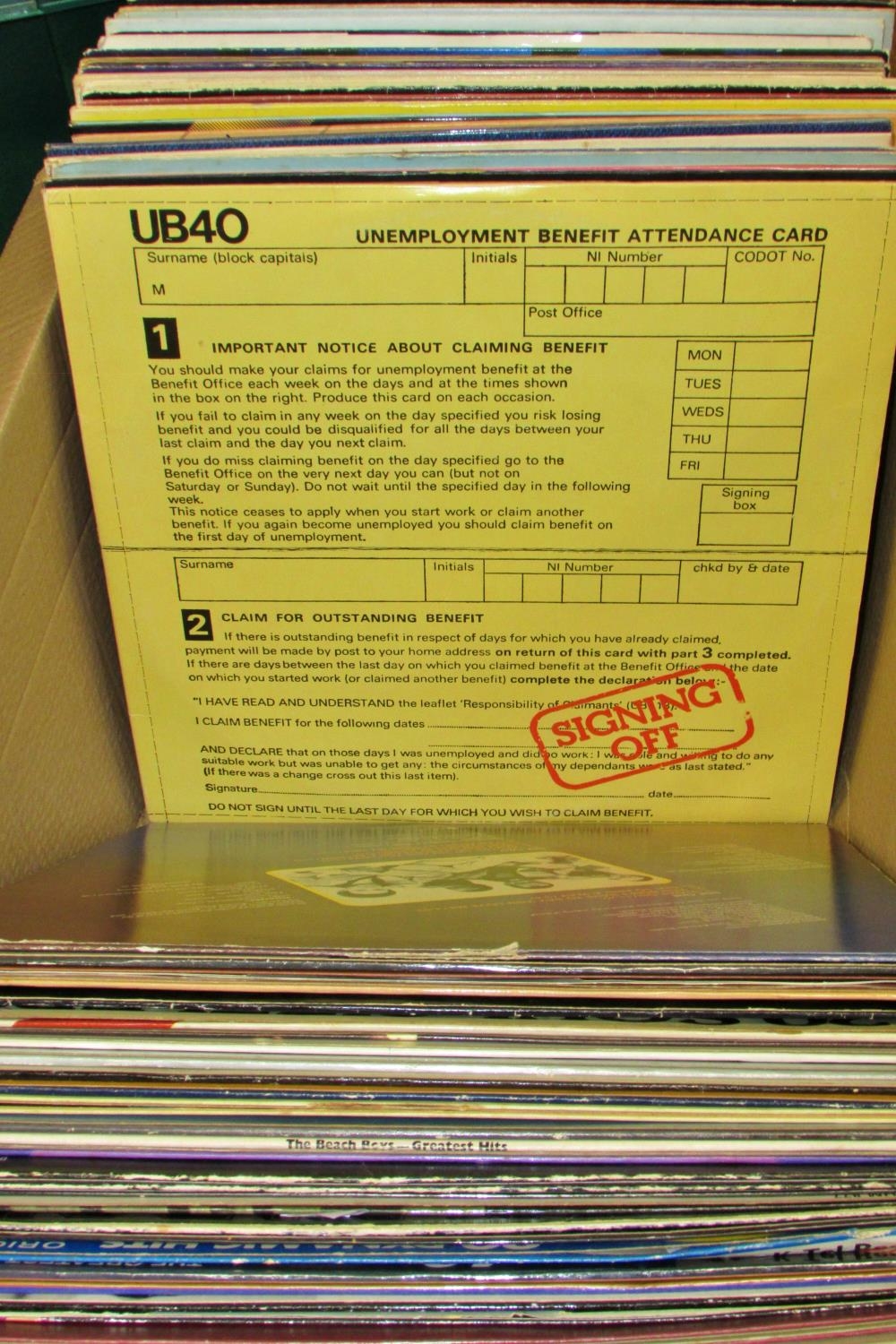 A collection of LP records (60+) to include Simply Red, U2, The Beatles, UB40 & many others, - Image 3 of 5
