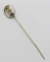 Antique stick pin bearing the logo of Cartier, possibly by Cartier, 6cm long, 1g