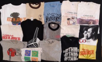 15 T shirts from the 1980's-90's for bands/ tours including Culture Club, Johnny Cash 1984,