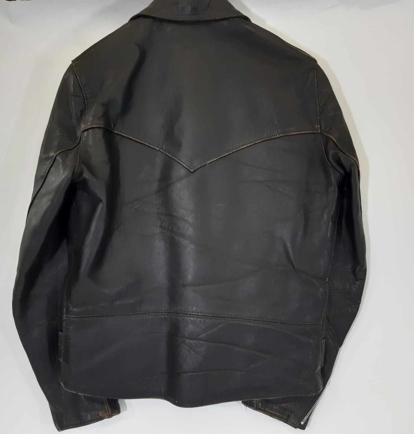 Vintage black leather bikers jacket by Speedman bearing arm badge for Motorhead 'Iron Fist' Tour - Image 3 of 3