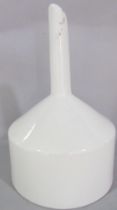 An early to mid 20th century Royal Worcester white ironstone filtering funnel, stamp smudged 13cm