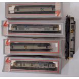 Five 00 gauge railway locomotives in rail-freight livery comprising Lima 60039 Glastonbury Tor, Lima