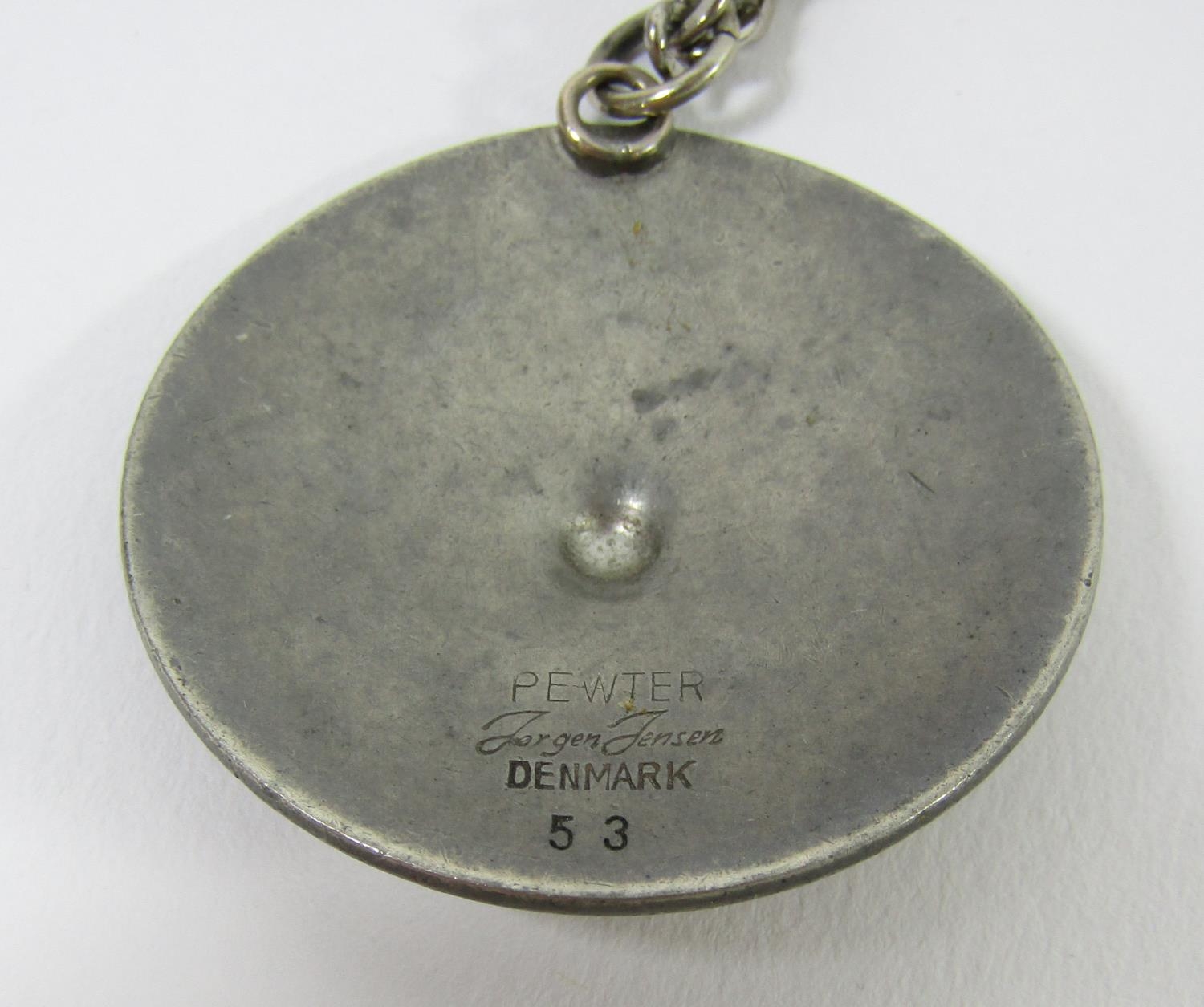 Collection of costume jewellery to include a Jorgen Jensen pewter pendant necklace, no.53, a Charles - Image 2 of 3