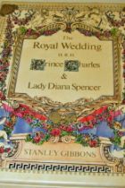 Five large and five small albums of British stamps including Charles & Dianna wedding