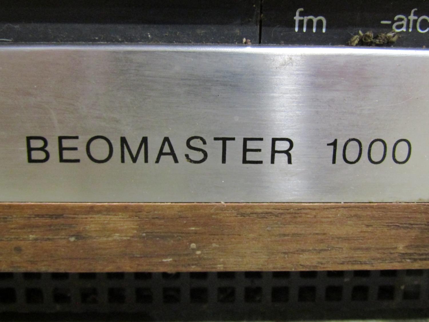 A vintage Bang & Olufsen audio set comprising Beomaster 1000, a 1000 Beogram record deck, and a pair - Image 12 of 12