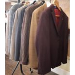 9 good quality men's tweed jackets, some like new with tags, brands include Jaeger, Peter Werth,