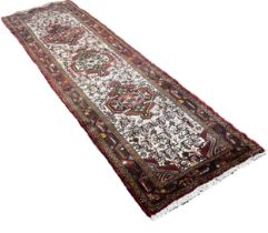 North West Persian Hamadan Runner, with a row of three extended medallions ,312 x .87cm