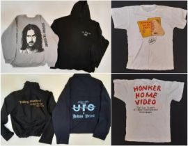 5 vintage garments commemorating iconic bands including 1988 'Broadway the Hard Way' Frank Zappa