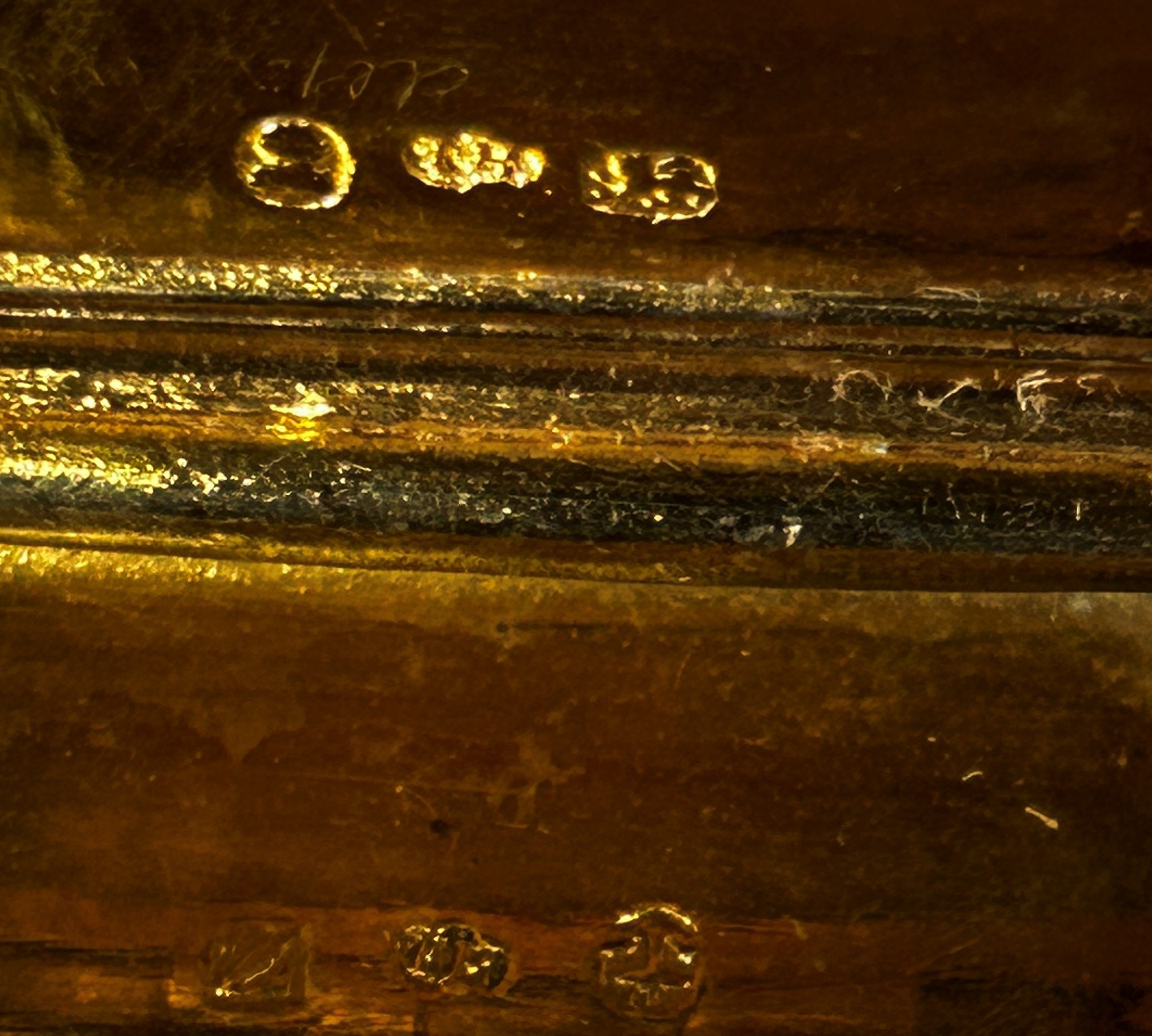 Georgian silver snuff box with gilt interior, Birmingham 1923, maker John Bettridge, 5.5cm, 1.2oz - Image 4 of 4