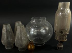 A collection of oil lamp funnels / shades (10)