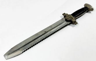 A German WWII DRK Red Cross Subordinate Hewer, the blade with saw back and chisel point, marked