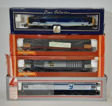 Four 00 gauge diesel locomotives including 37422 Robert F Fairlie by Lima, R332 Railfreight