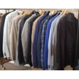 A collection of 16 good quality men's jackets and 2 waistcoats by various brands/ designers