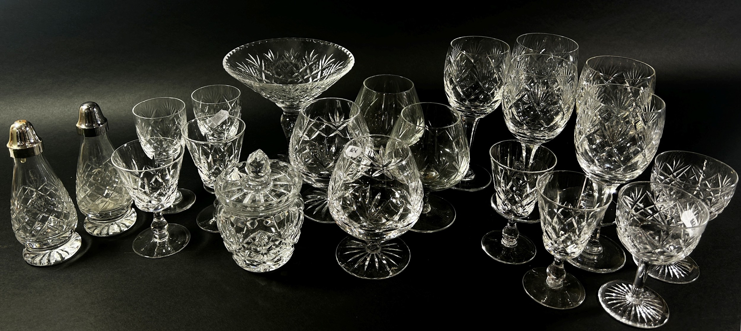 A mixed selection of cut glass including red wine glasses, white wine, brandy balloons, tumblers, - Image 2 of 3