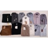 Good quality men's clothing like with tags comprising 9 shirts (most collar sizes 16-17) by