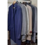 4 good quality men's coats like new with tags including coats by Jaeger XL, Christiano Baldinucci
