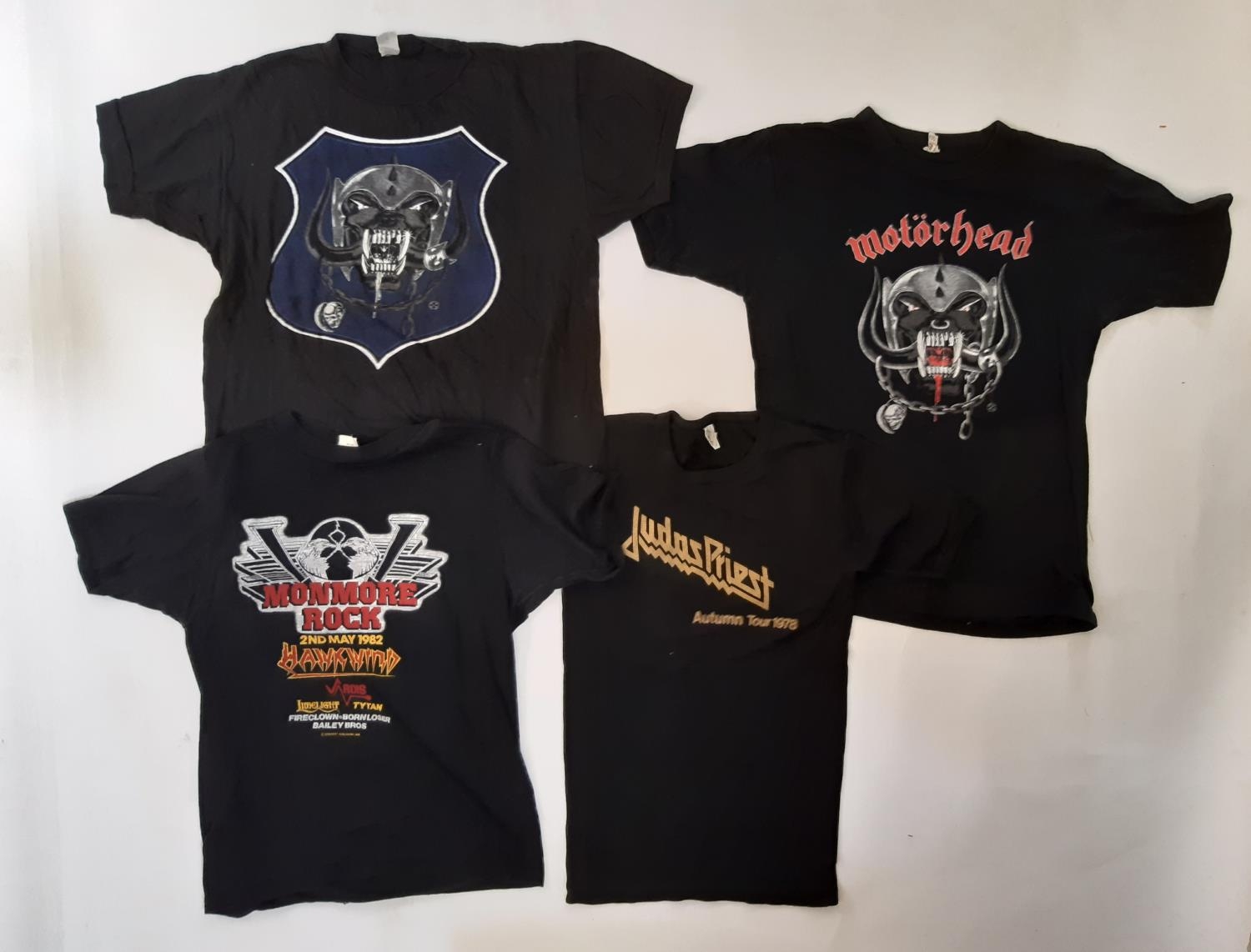 10 vintage T shirts / sweatshirts featuring the bands Motor Head, Hawkwind and Judas Priest - Image 2 of 6